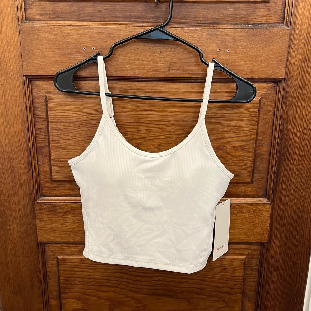 Lululemon Wunder Train U-Neck Strappy Tank Rib sz 6 White NWT's Women's $68